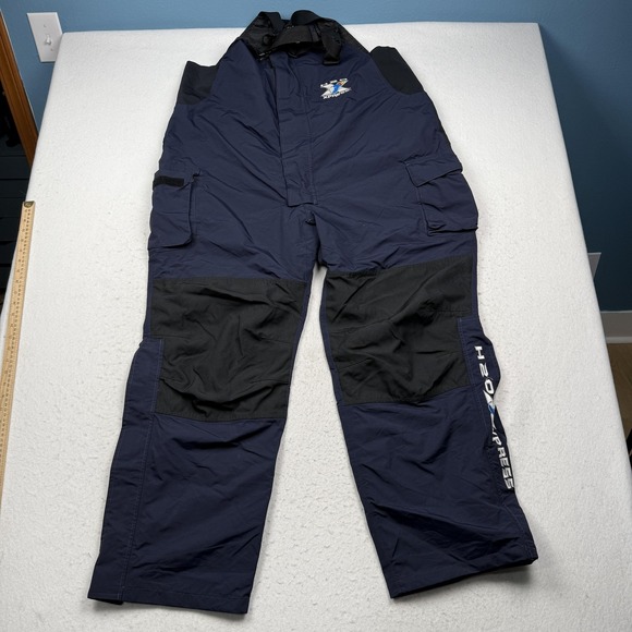 H2O XPRESS Other - H2O XPRESS Overalls Mens 2XL Blue Bib Lined Fishing Cargo Pockets Winter